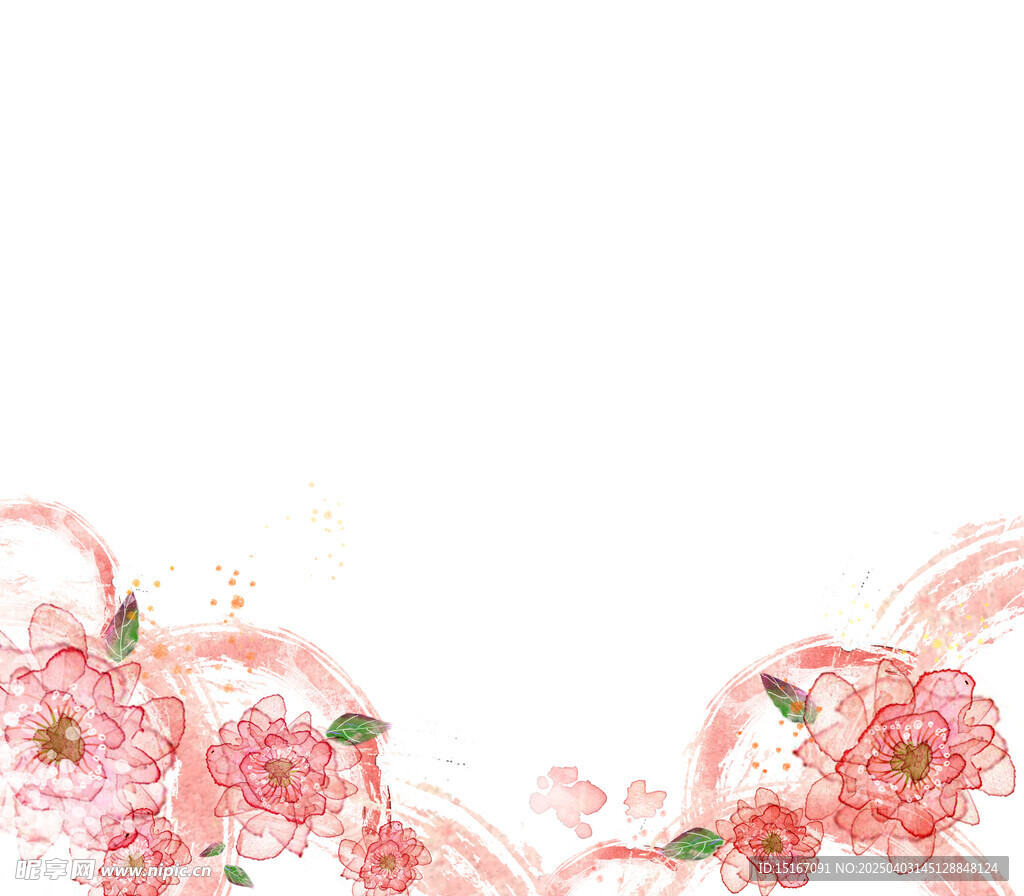 卡通手绘花卉插画元素