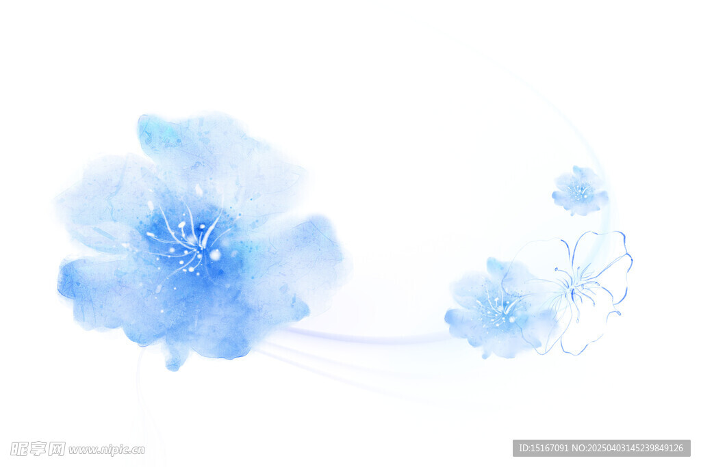 卡通手绘花卉插画元素
