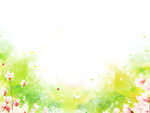 手绘春天花卉插画背景元素
