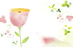 手绘水彩花卉图案插画