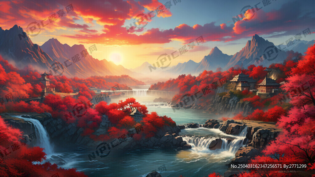 高清夕阳 唯美风景 地产风景