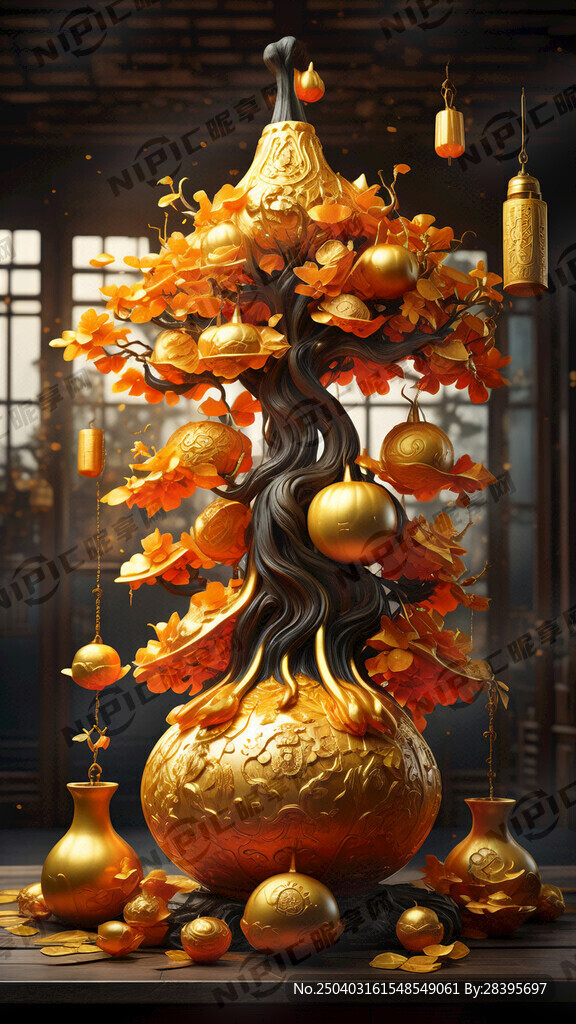 吉祥 葫芦 招财金元宝树