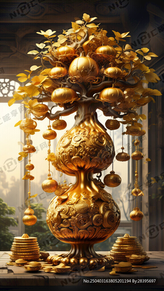 吉祥 葫芦 招财金元宝树