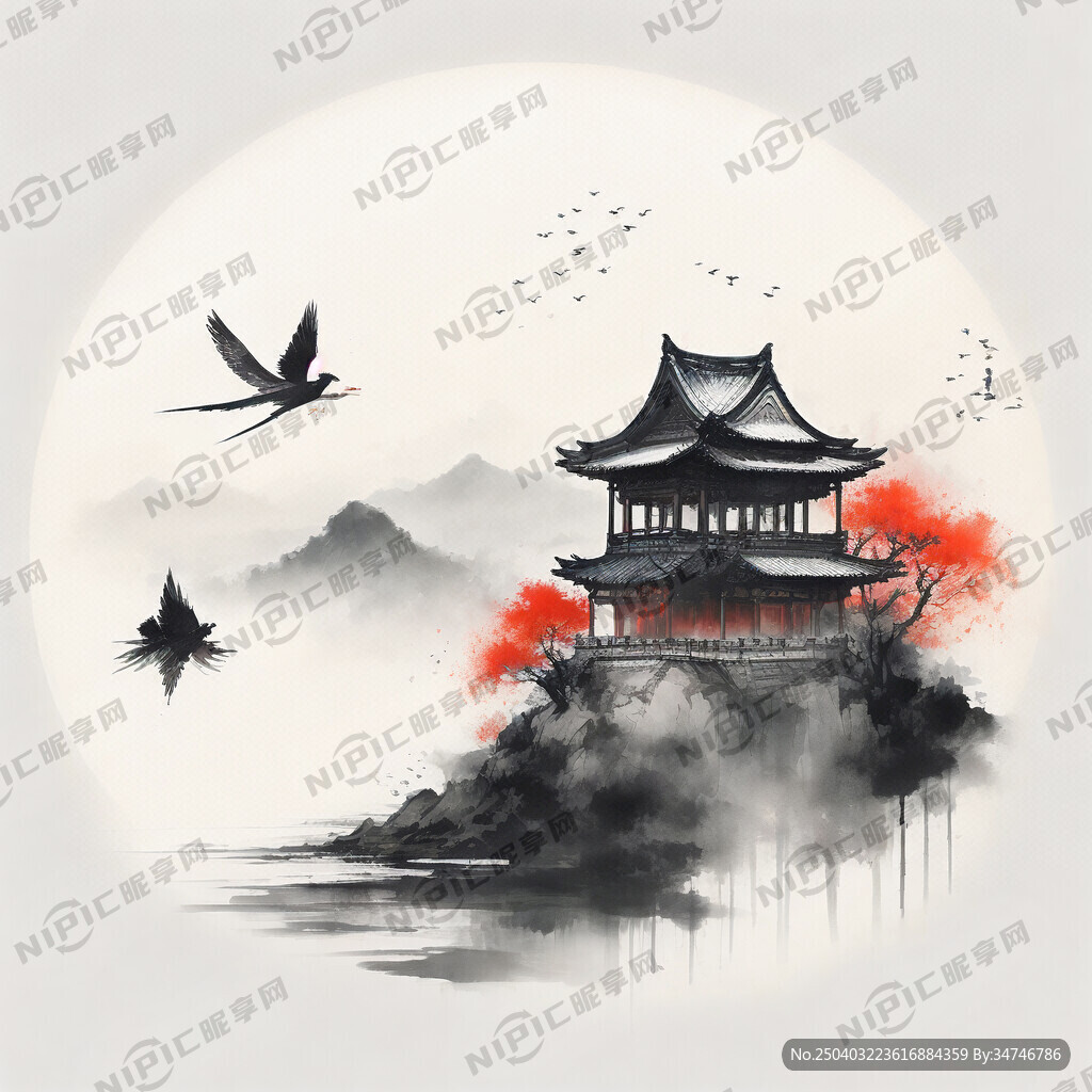 滕王阁落霞与孤鹜齐飞
