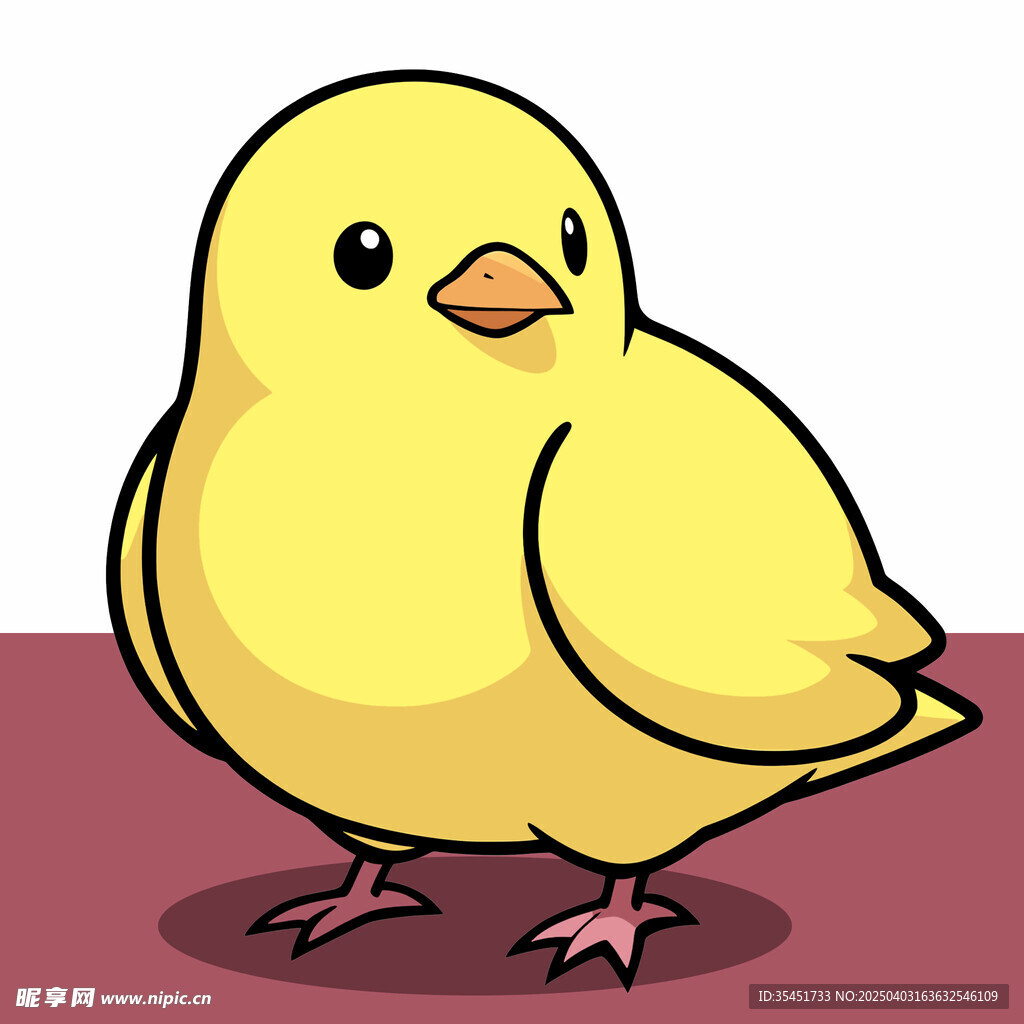 手绘卡通小鸟