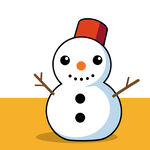 手绘卡通雪人