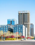 施工中高层建筑群景观