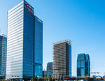 科技感蓝色玻璃建筑群