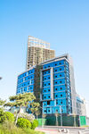 蓝色高层建筑建设工地