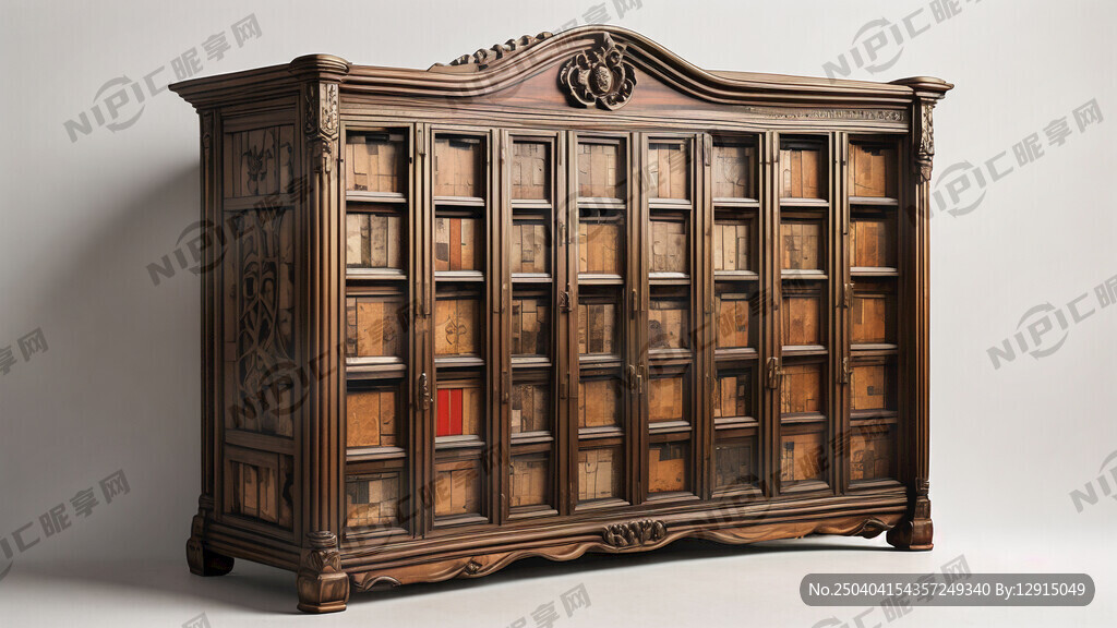 五六十年代整面墙式样的老式书橱