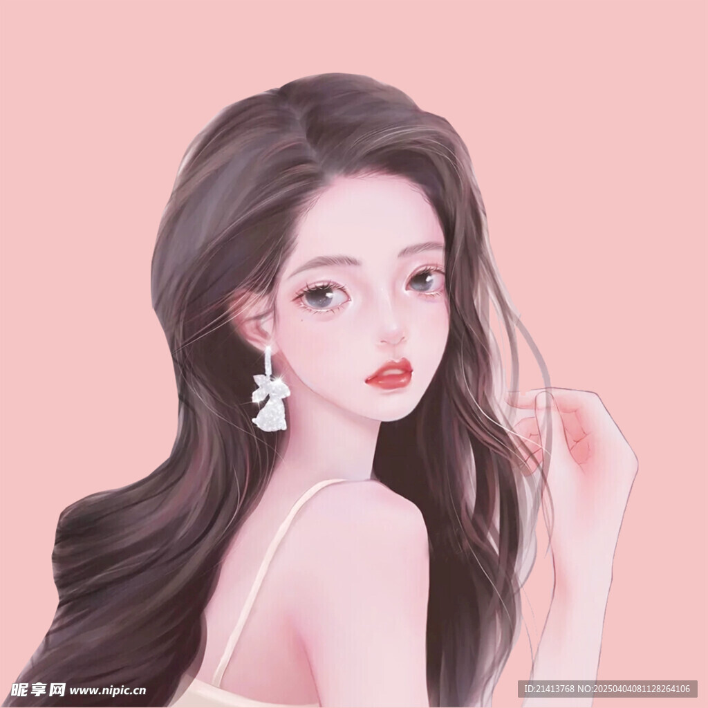 手绘女孩女人