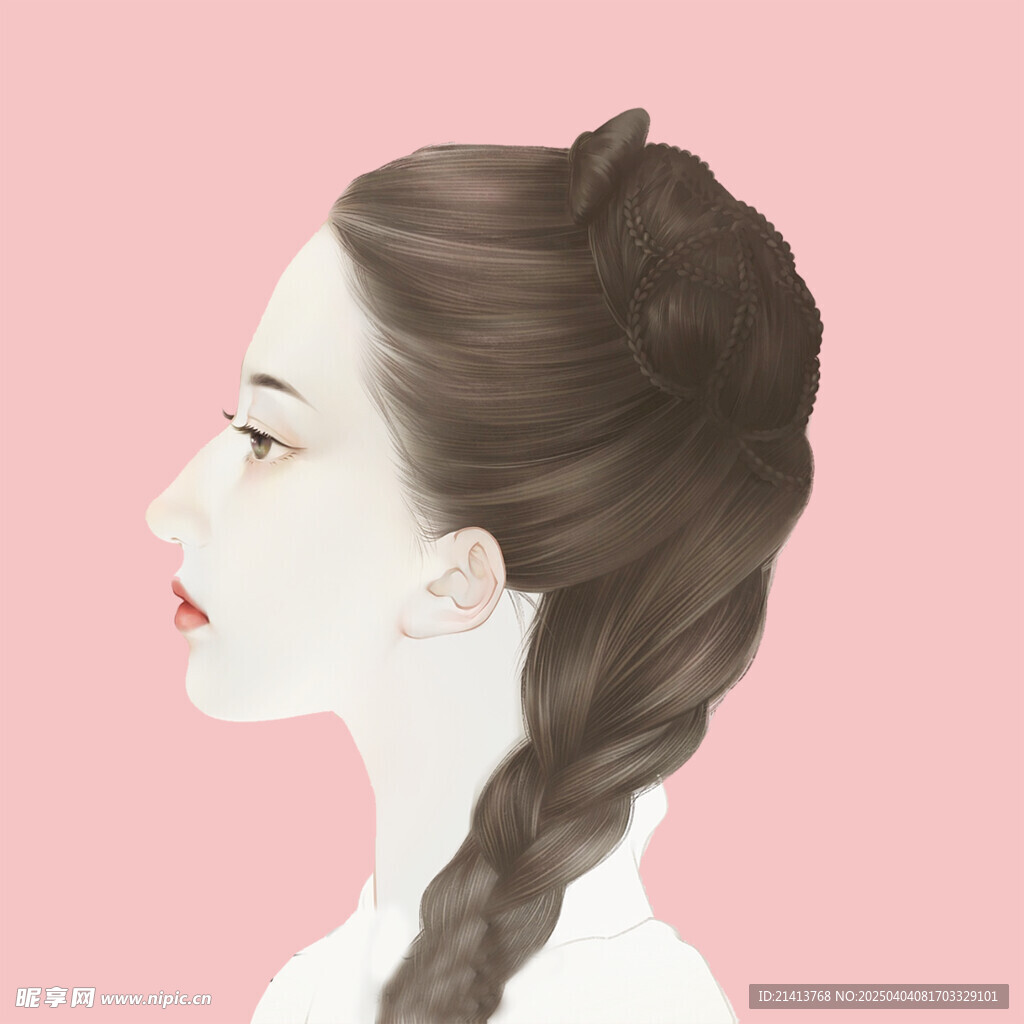 手绘女孩女人