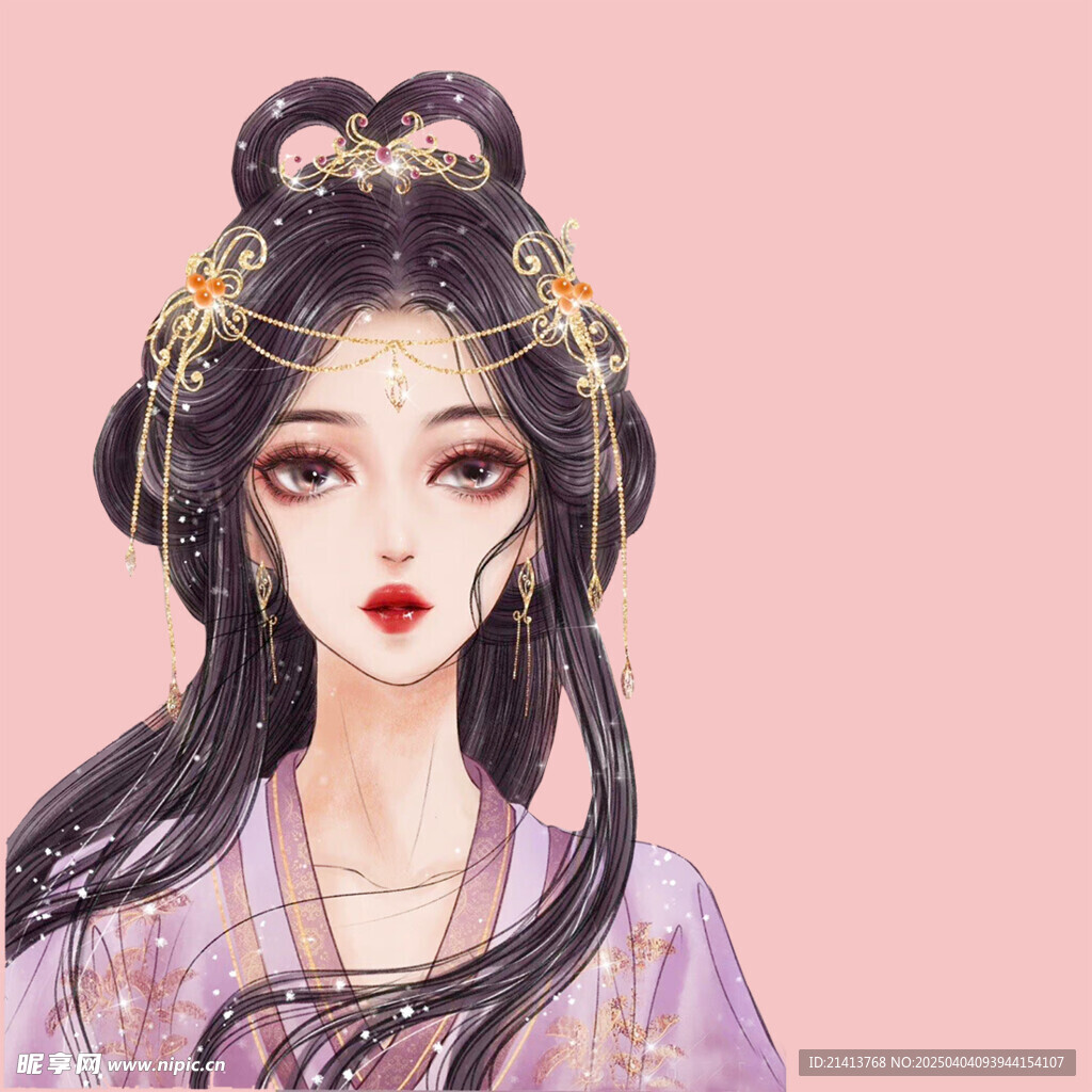 手绘古风美女