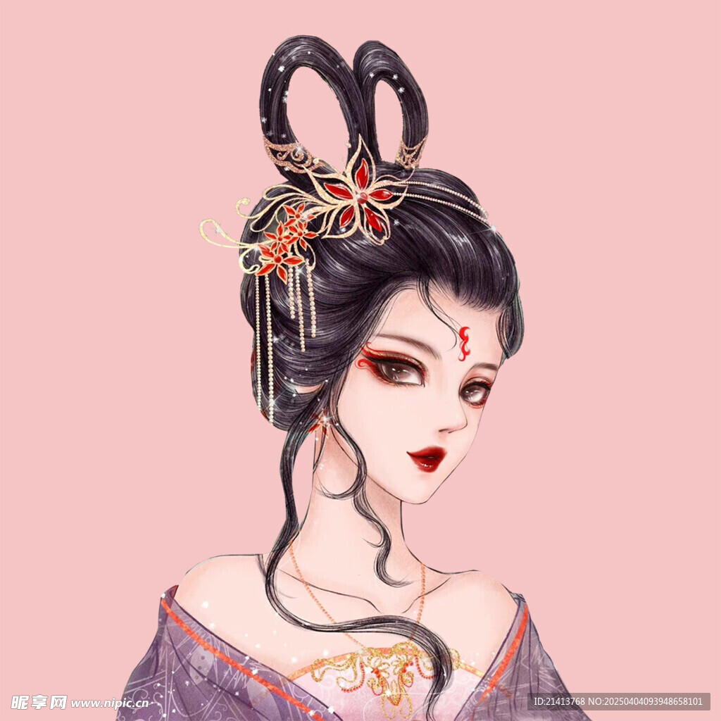手绘古风美女