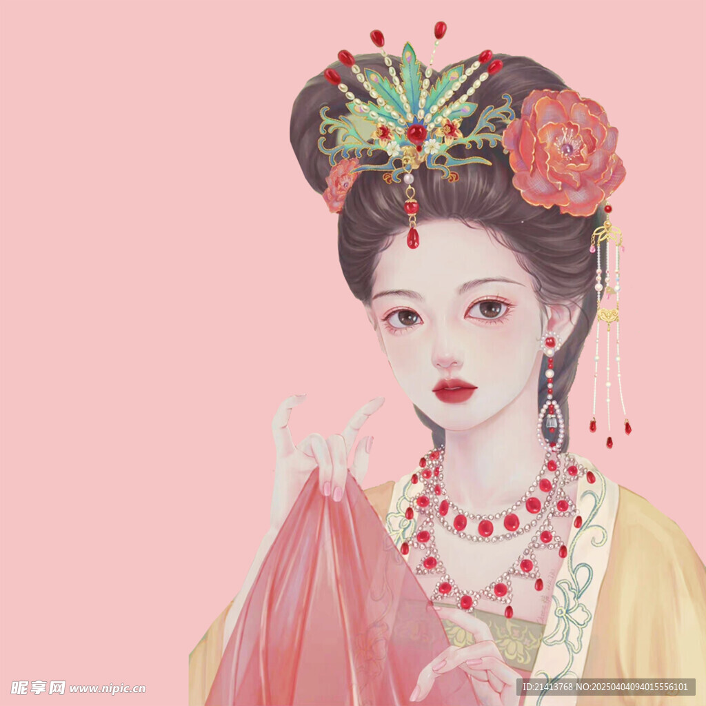 手绘古风美女