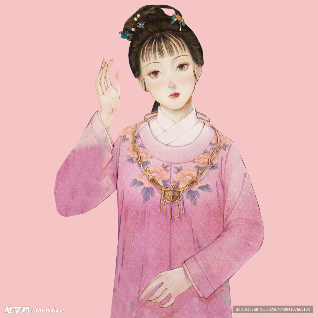 手绘古风美女