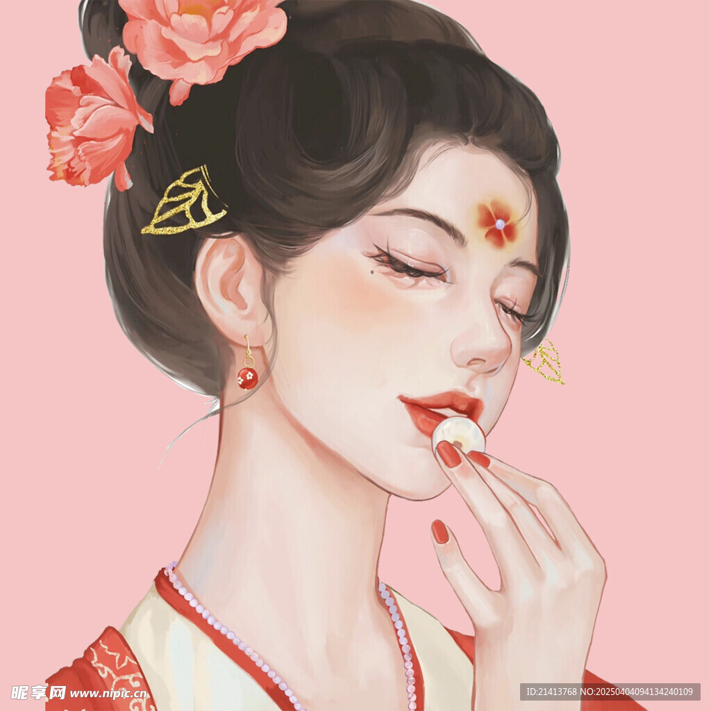 手绘古风美女