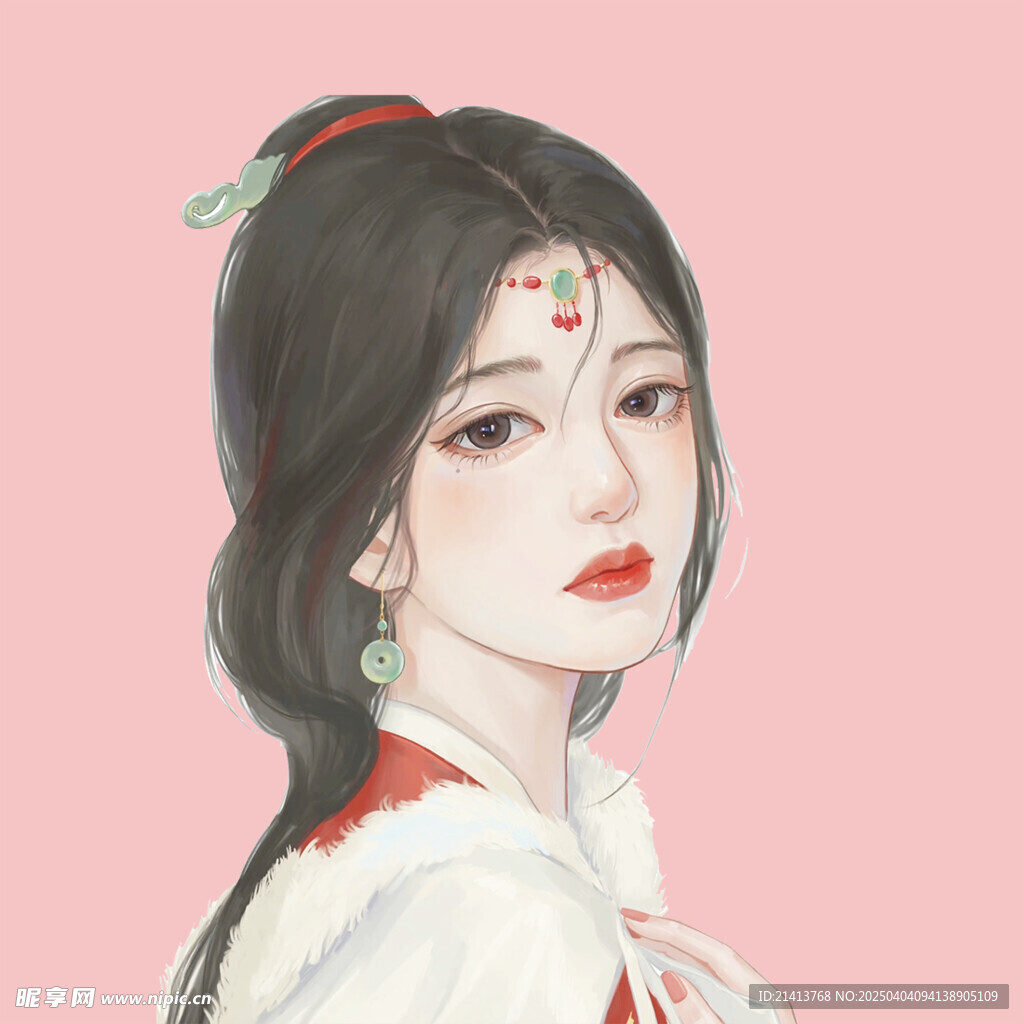 手绘古风美女