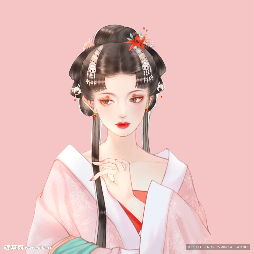 手绘古风美女
