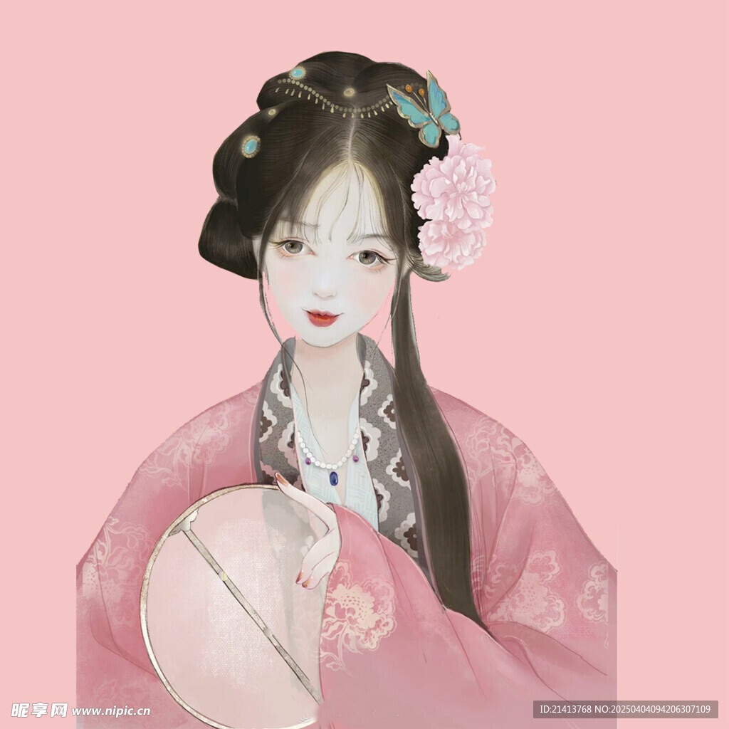 手绘古风美女