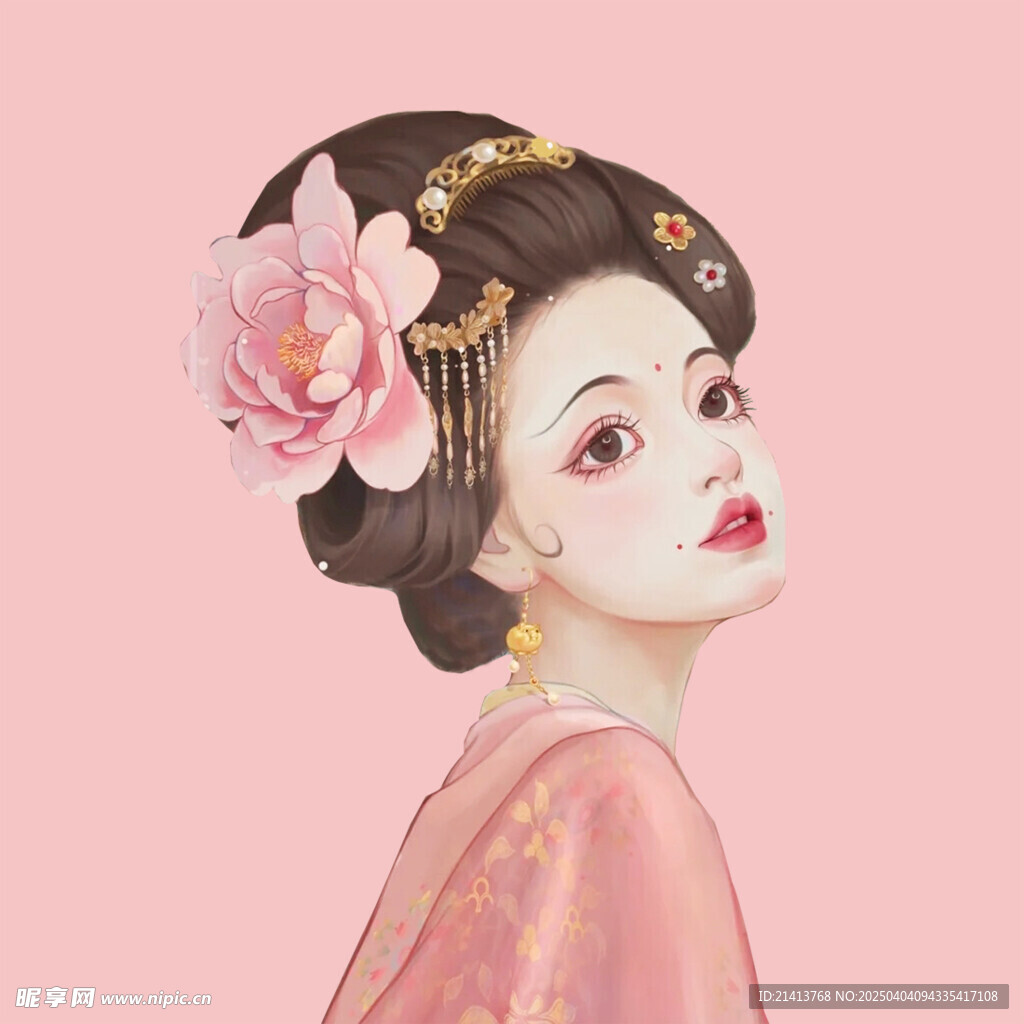 手绘古风美女