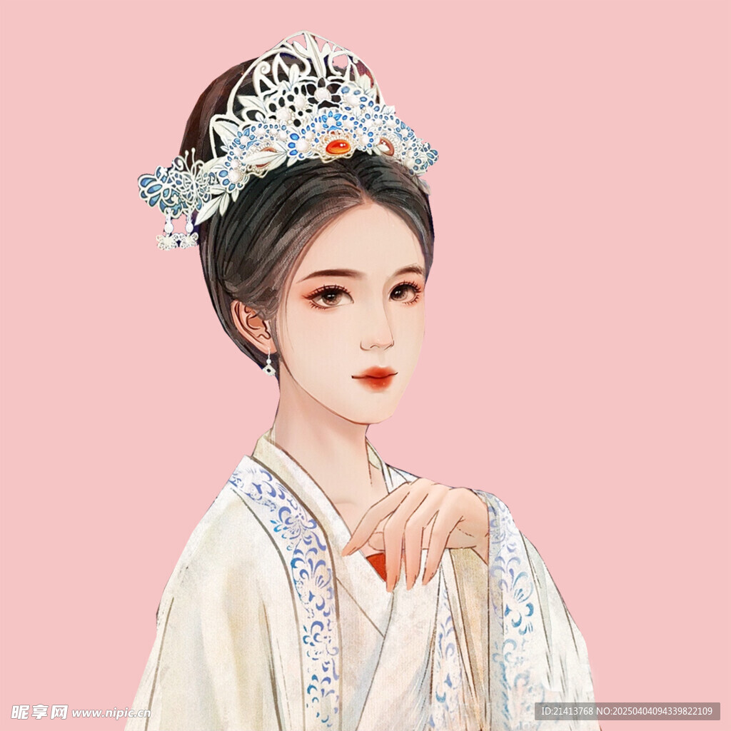 手绘古风美女