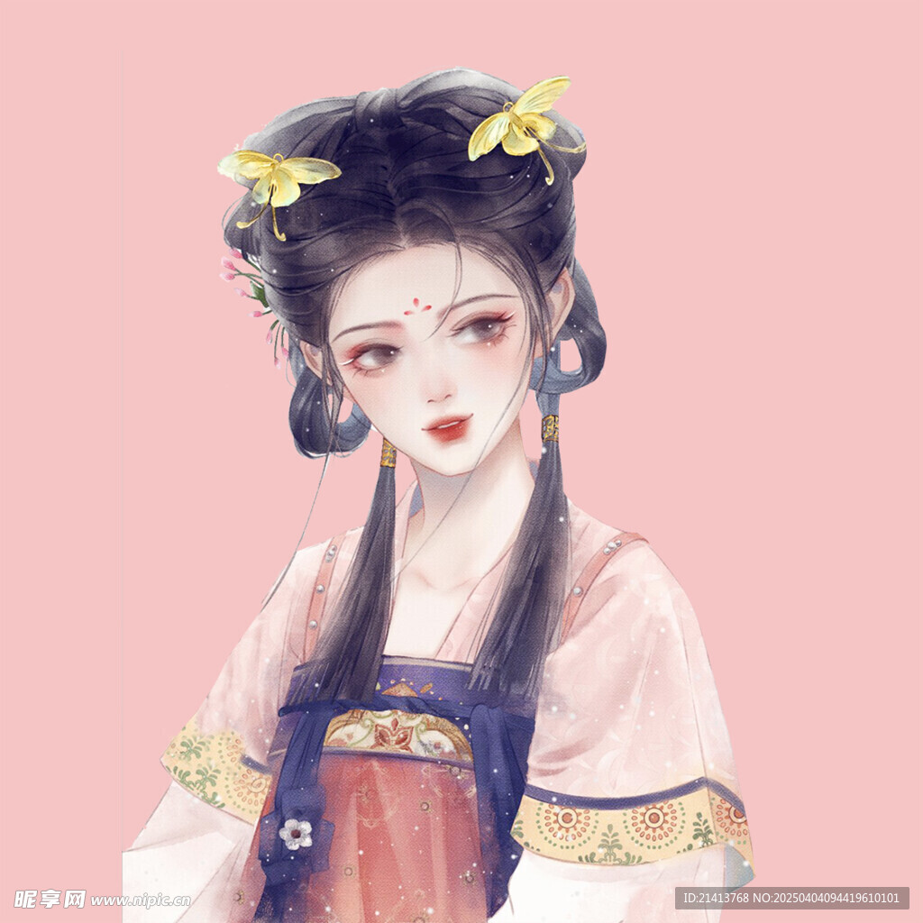 手绘古风美女