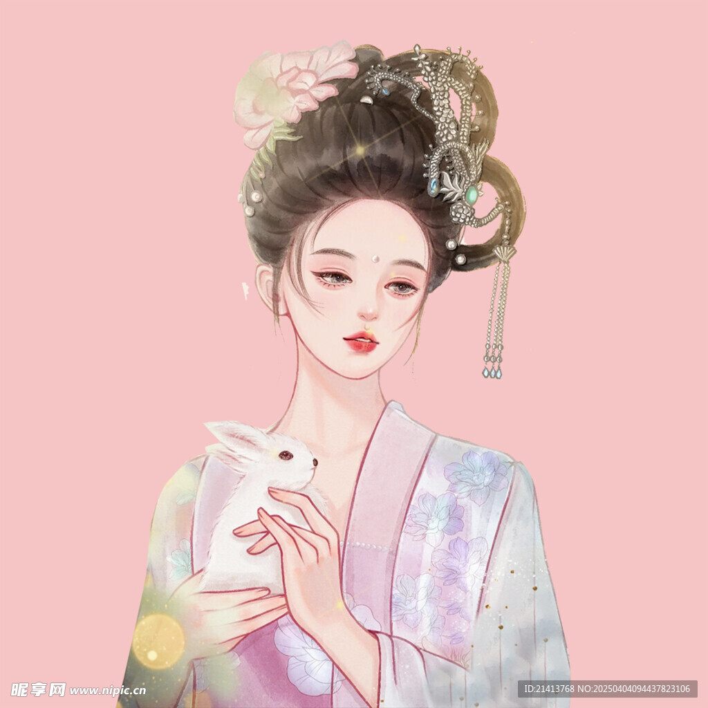 手绘古风美女