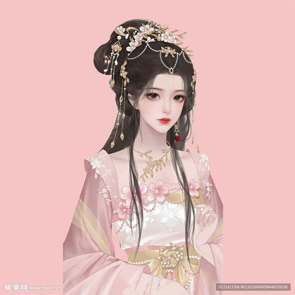 手绘古风美女