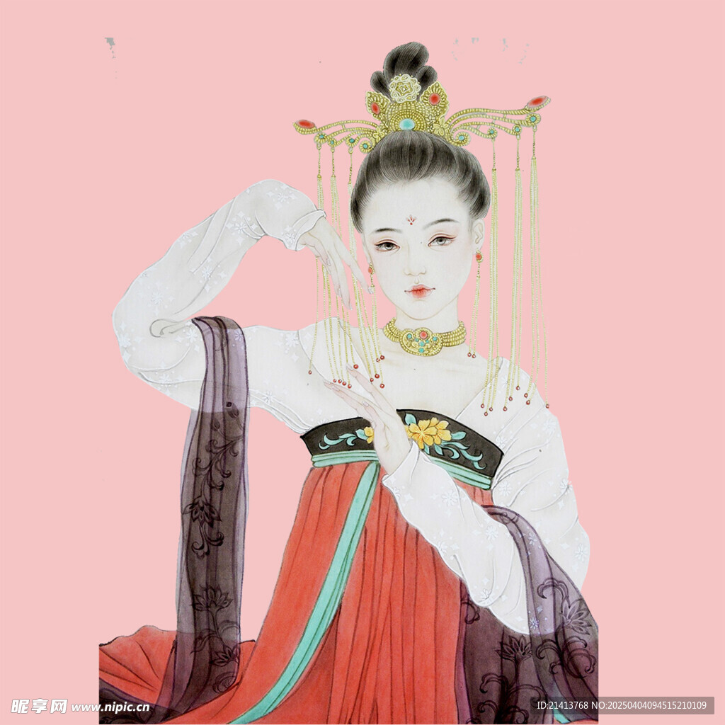 手绘古风美女