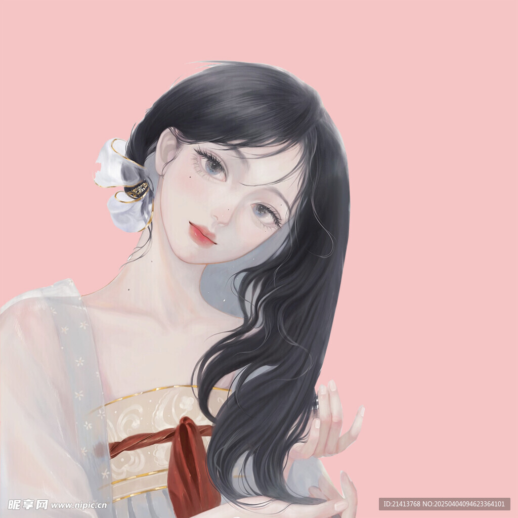 手绘古风美女