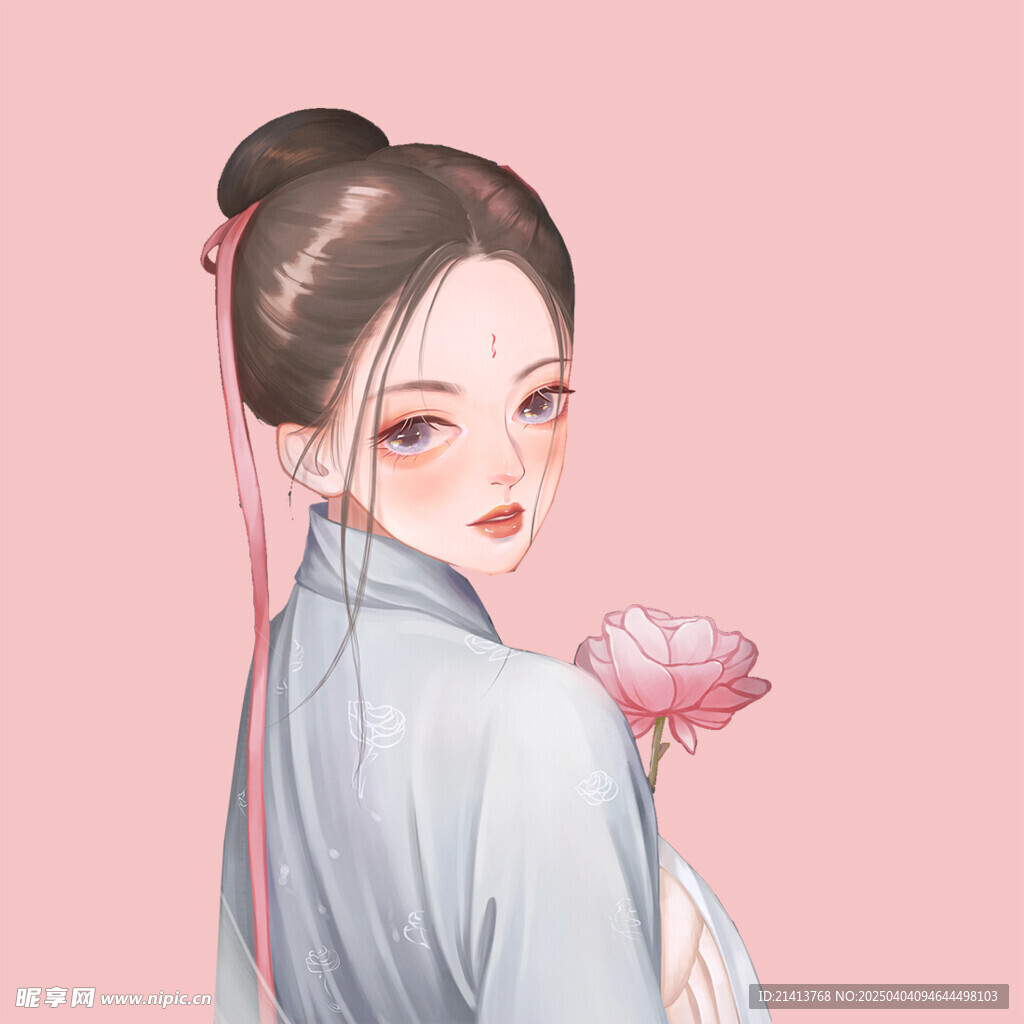 手绘古风美女