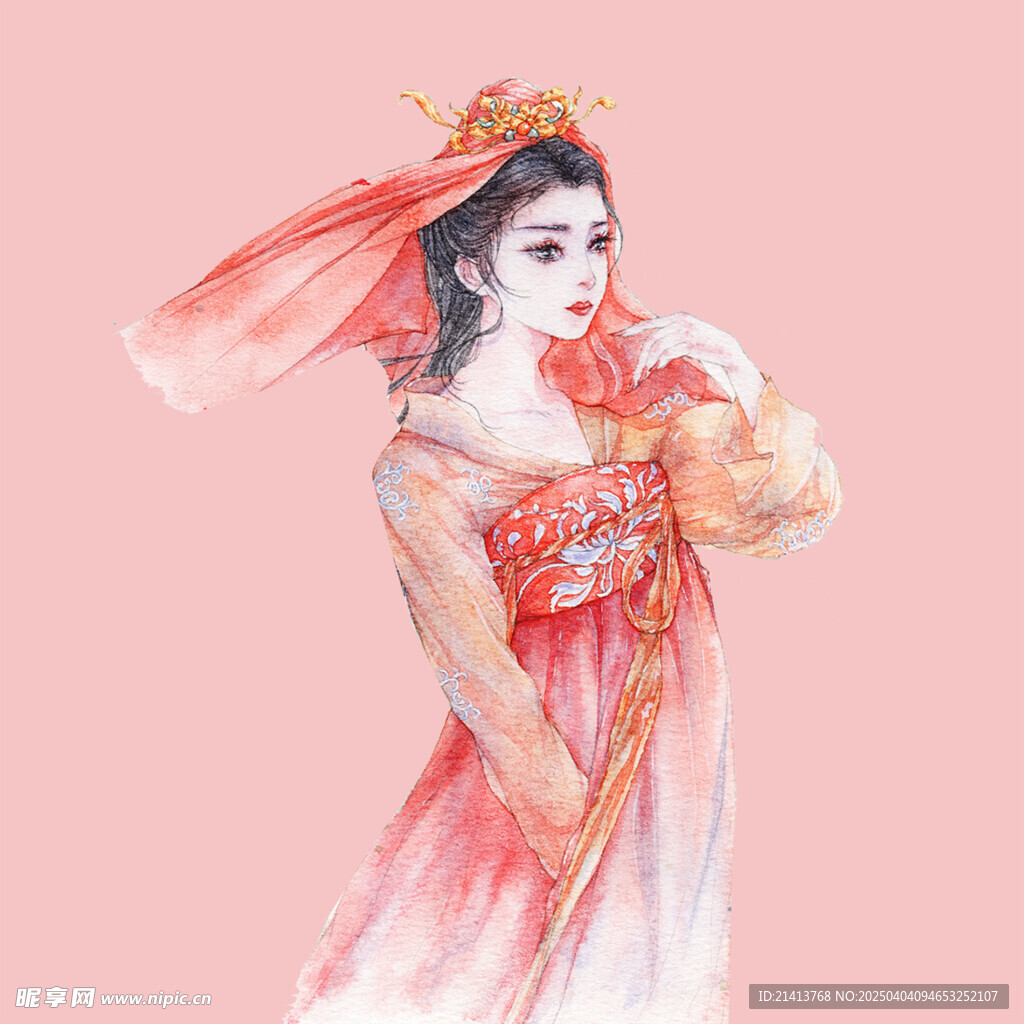 手绘古风美女