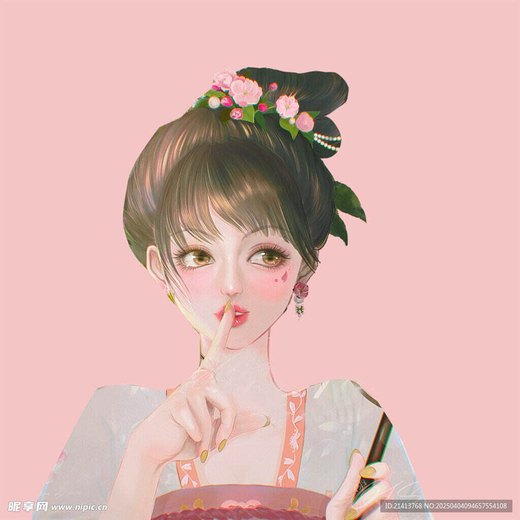 手绘古风美女