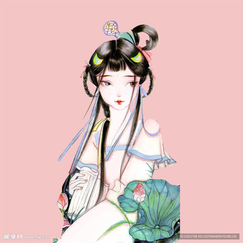 手绘古风美女