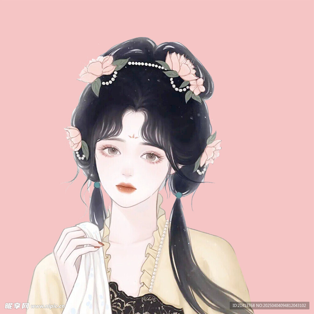手绘古风美女