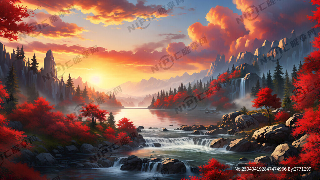 高清 夕阳 唯美风景 地产风景