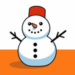 手绘创意卡通雪人