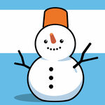 手绘创意卡通雪人