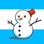 手绘创意卡通雪人
