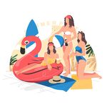 卡通夏季女孩