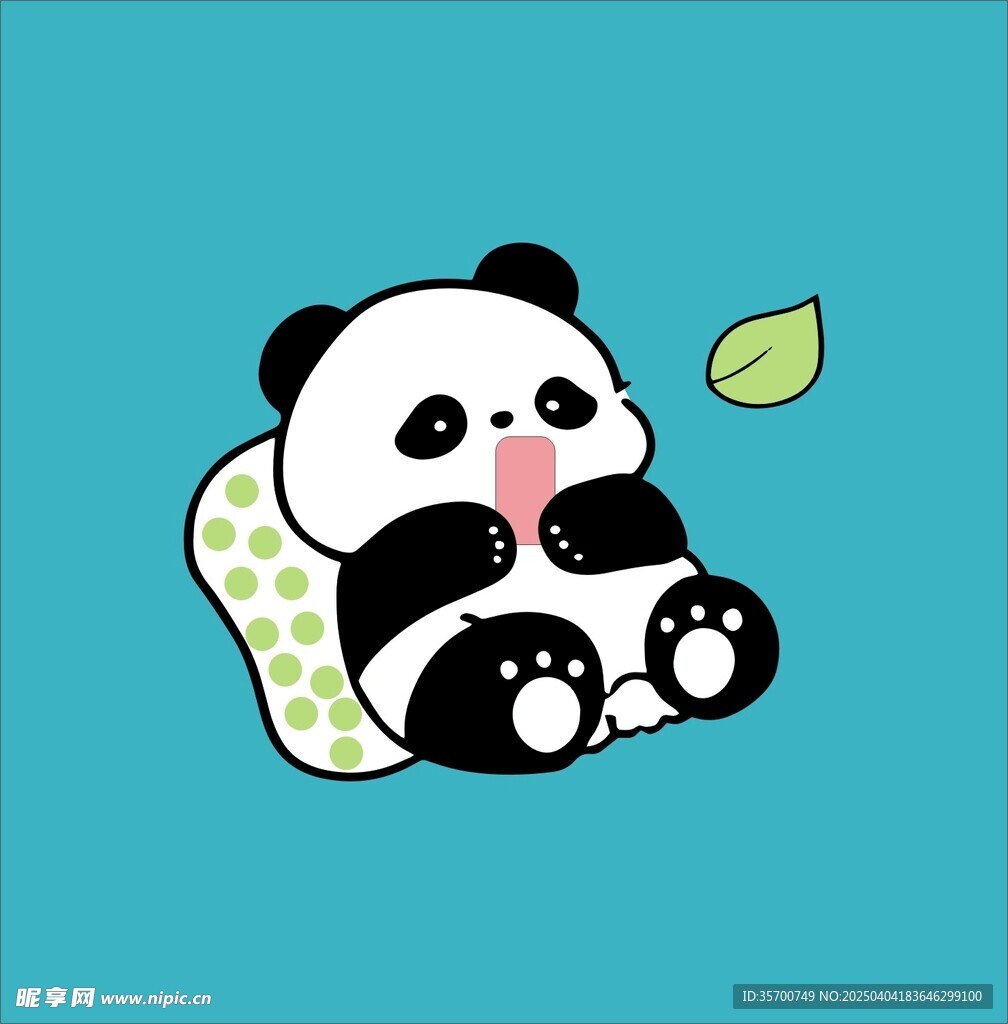 躺着玩手机熊猫