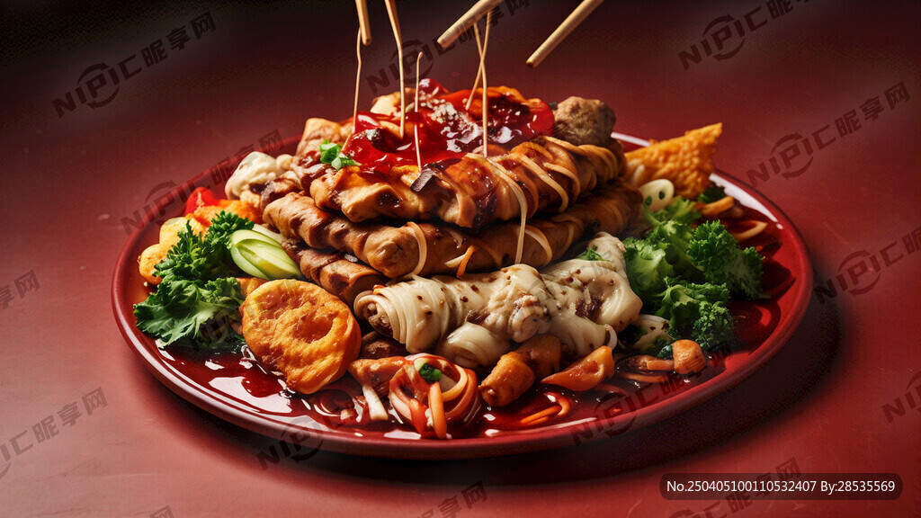 以这个红色的为主 内容是 炸串