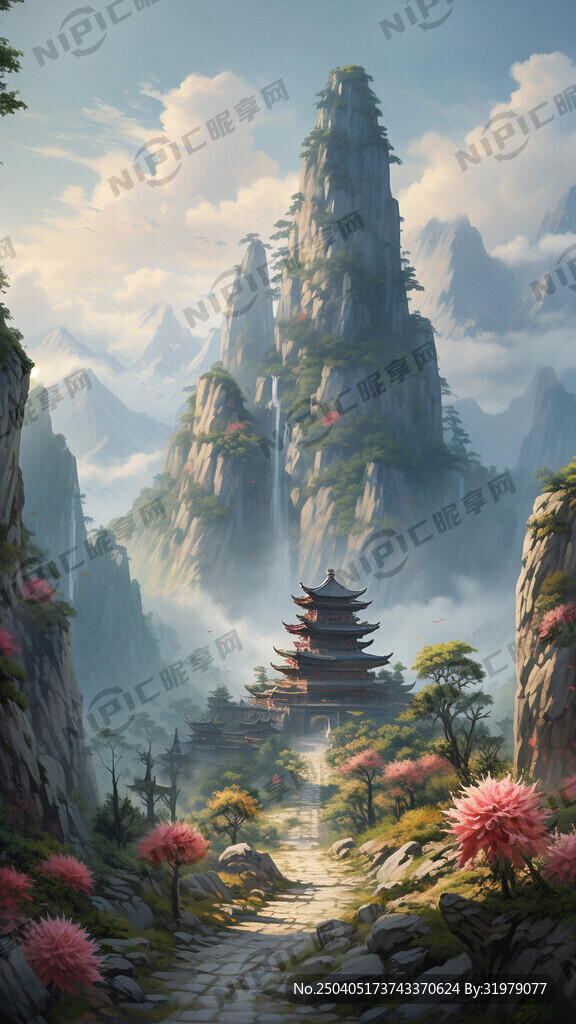 顶天立地的不周山 古朴遥远