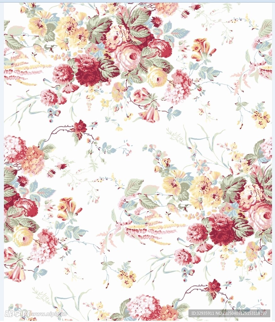 色块花 手绘花