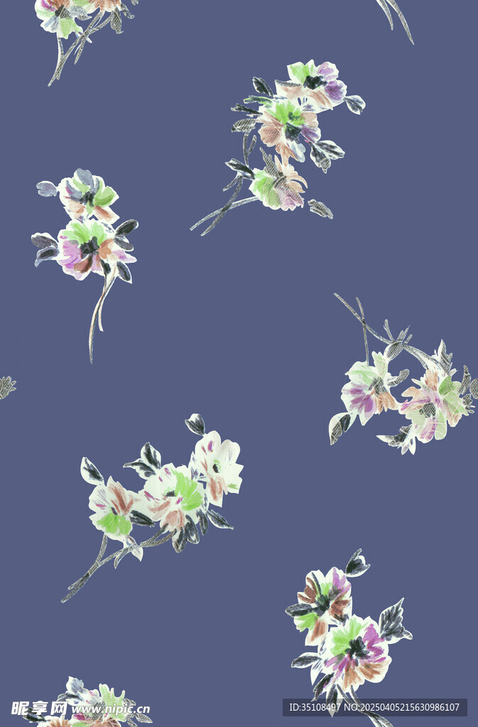 水彩花