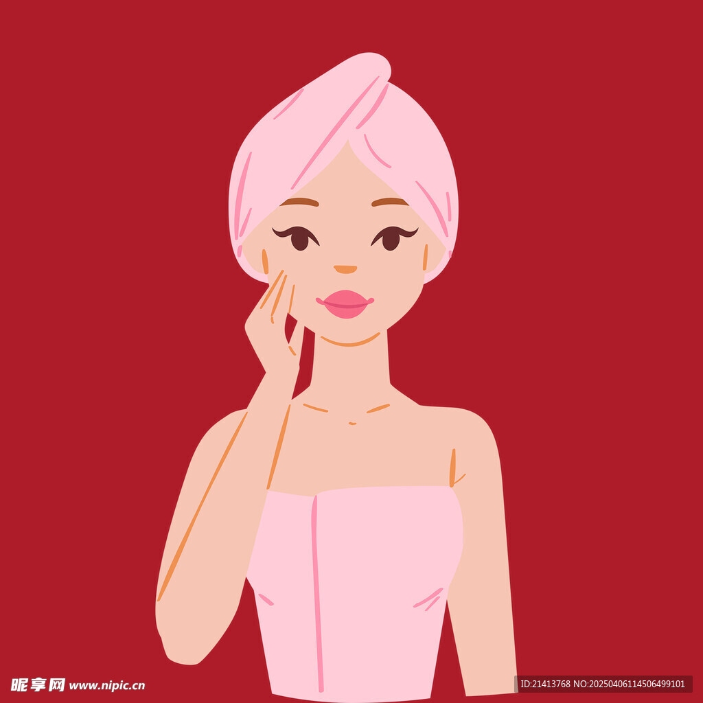 美容护肤女孩 