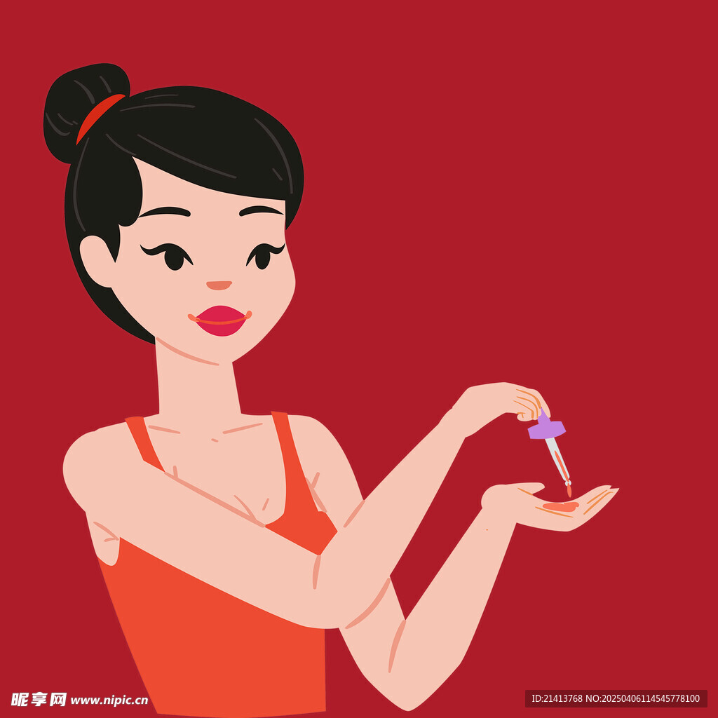 美容护肤女孩 