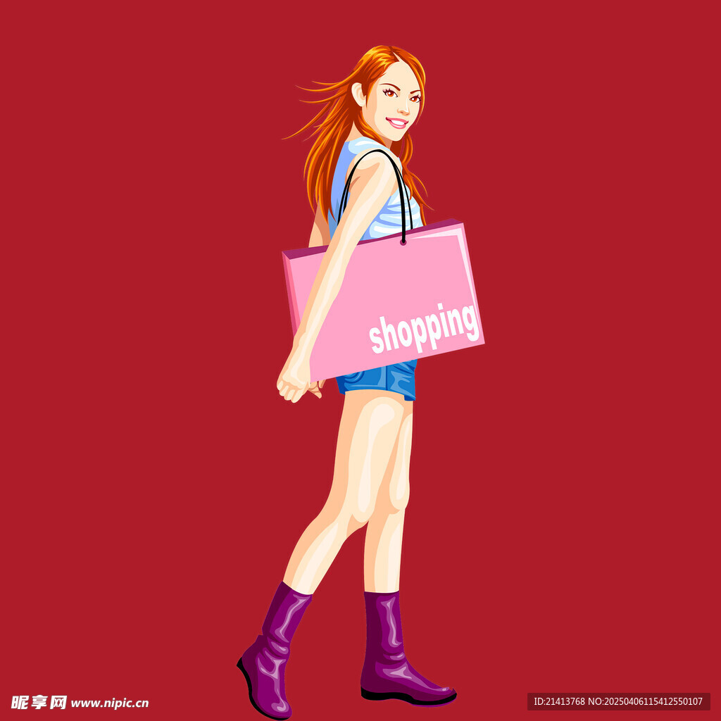 女人购物素材 
