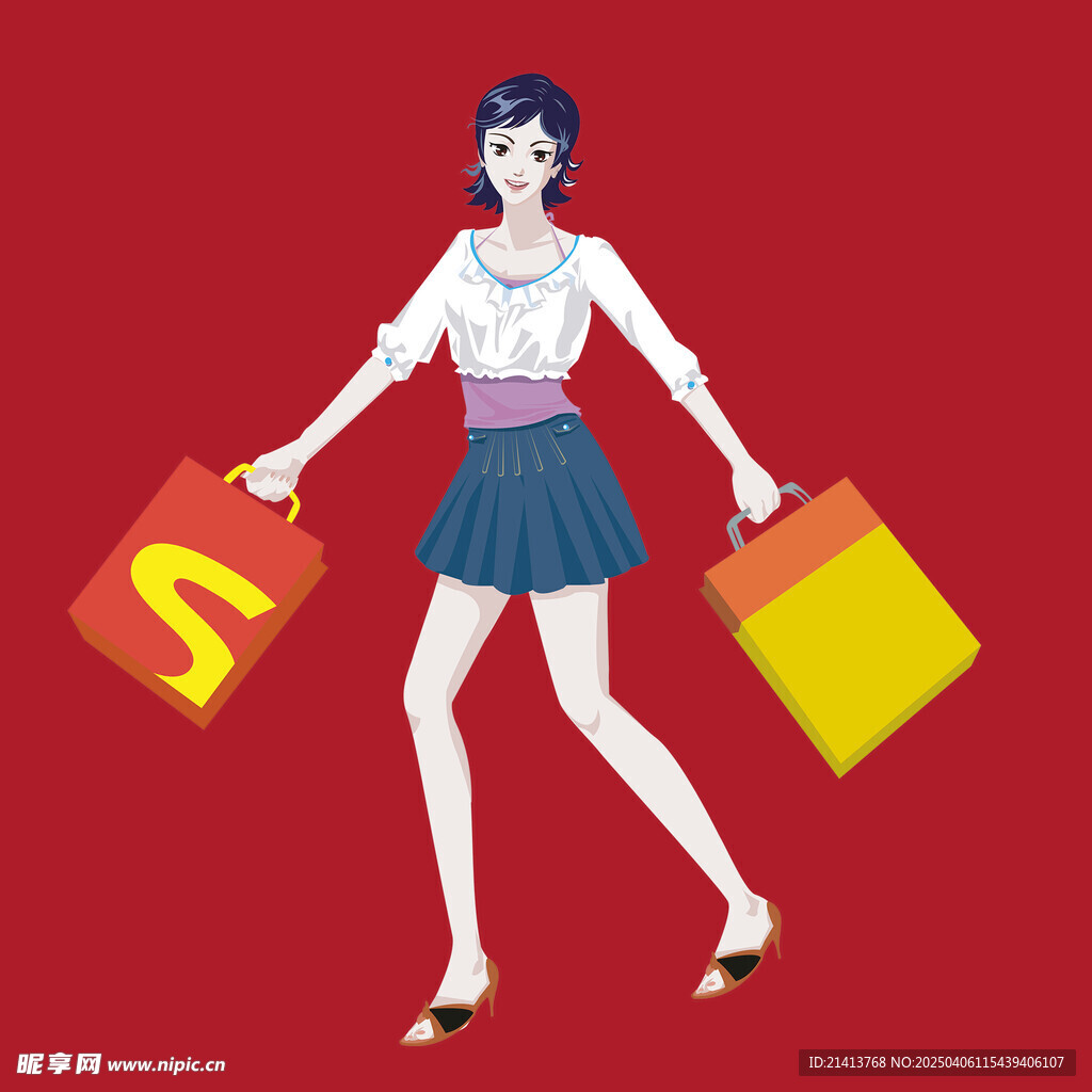 女人购物素材 